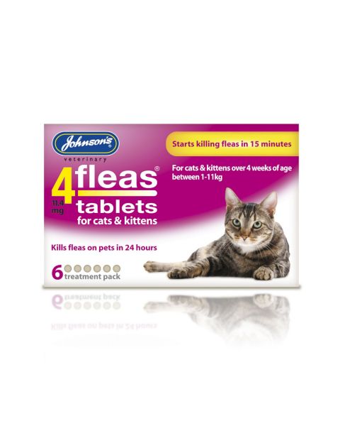 Johnson's Veterinary 4Fleas Tablets For Cats & Kittens
